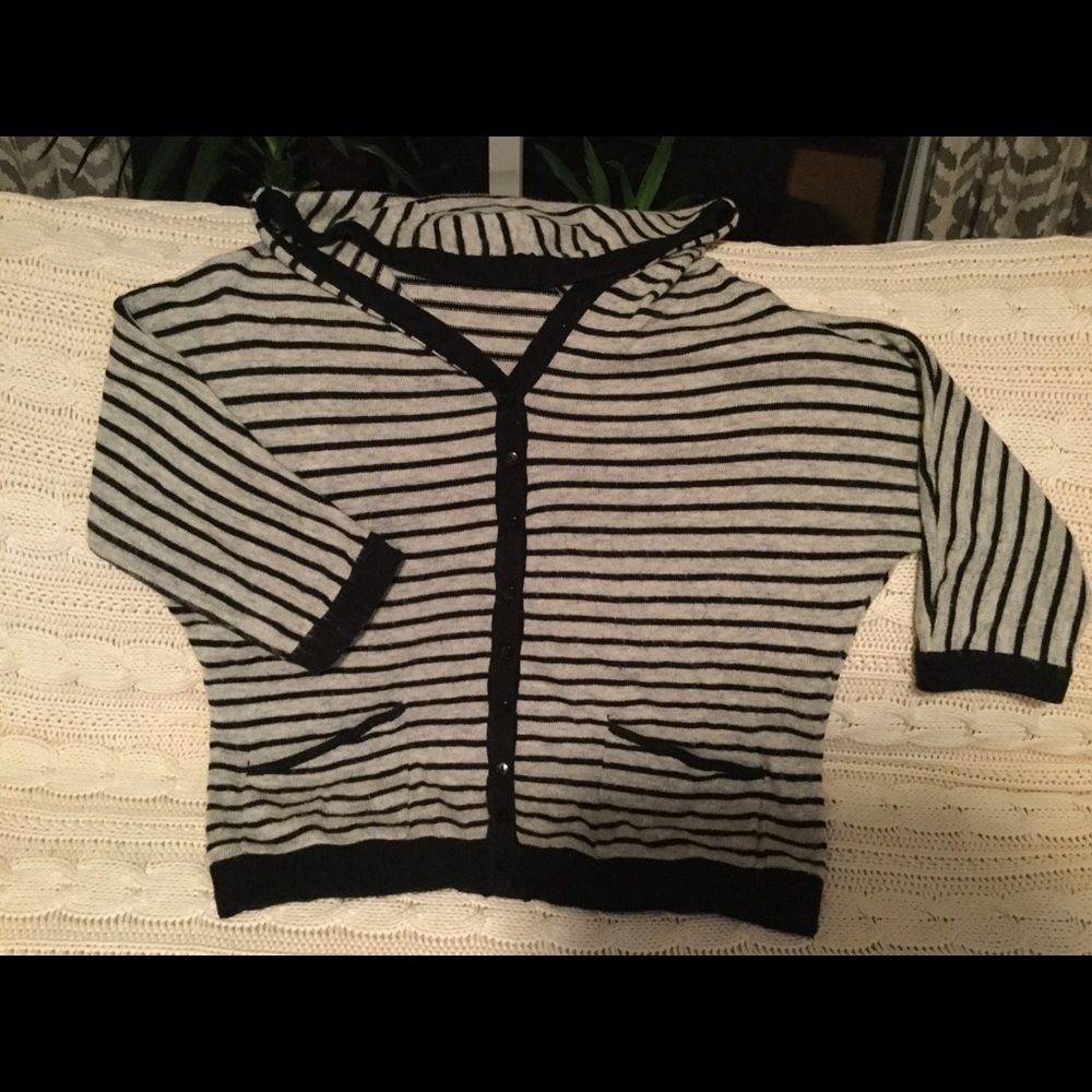 Button down hoodie sweater